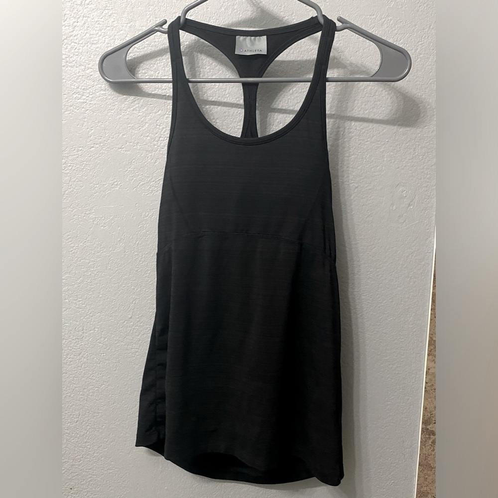 Athleta Women's Black Tank Top with Built-in Bra, Size Small
